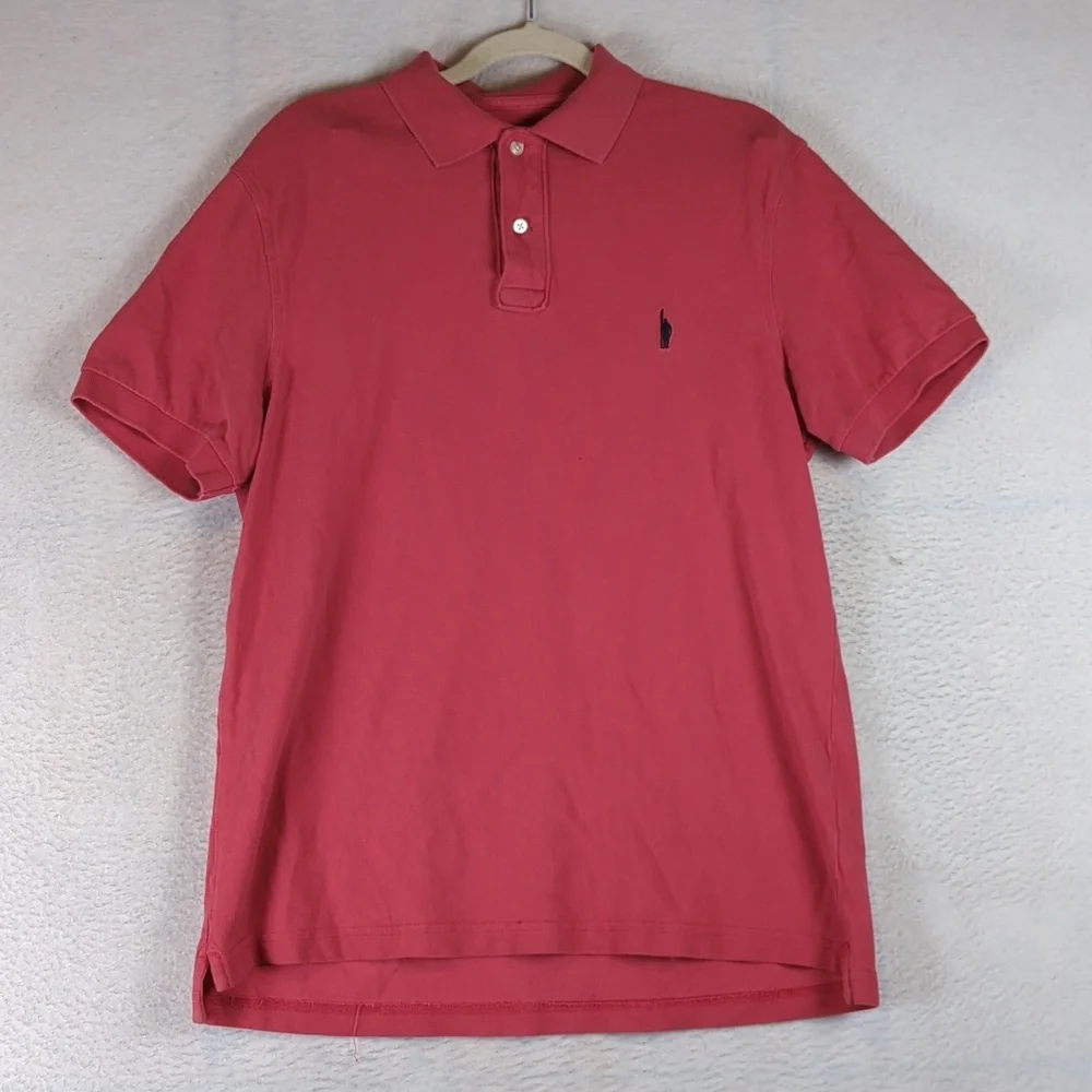 J. Crew‎ Men's Pink Embroidered Logo Polo Shirt Size M